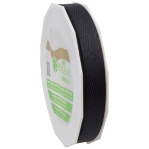 Ruban Coton Double Chevrons Noir 50mm X 5m - Lot De 5
